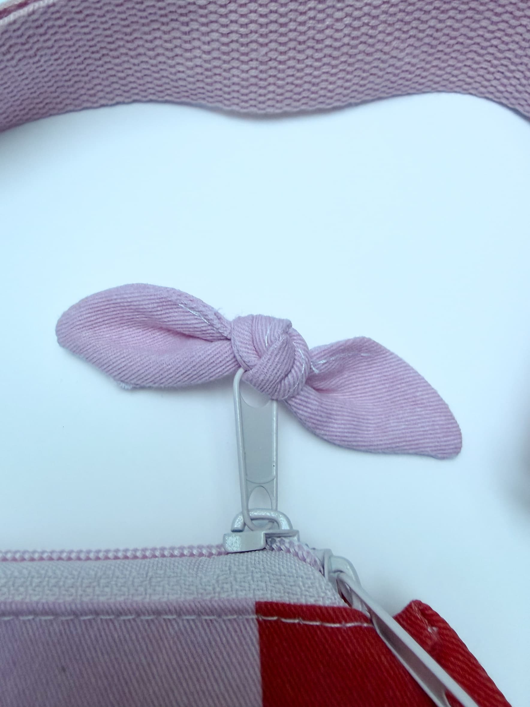 Torebka w czerwono różowe paski — miniatura 8